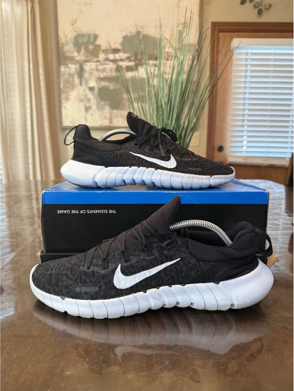 Nike Free Run 5.0 Next Nature Mens Sz 11.5 Running Shoes Black White CZ1884-001